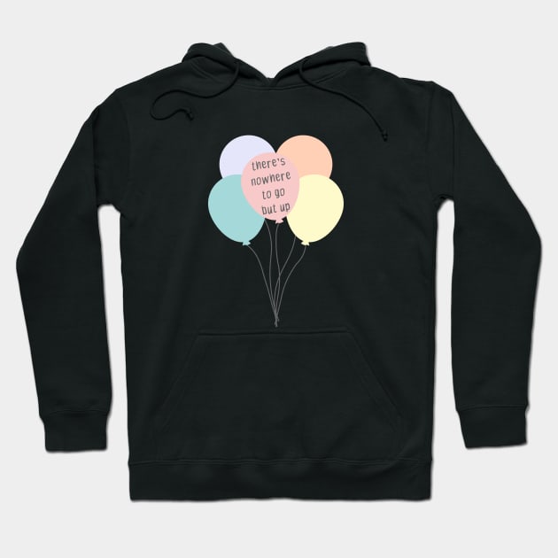 there's nowhere to go but up pastel colors Hoodie by FandomTrading